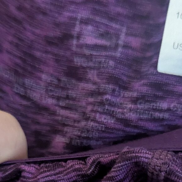 REI Midweight Base Layer Leggings Pants Thermal Size XL Women Purple Space SPF - Picture 4 of 5